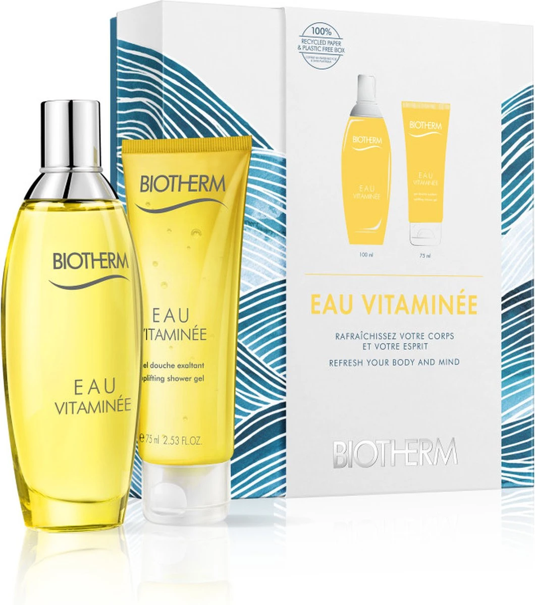 Biotherm Eau Vitaminée Giftset - 100 Ml Eau De Toilette/bodyspray + 75 Ml Showergel - Cadeauset Voor Dames 1 Biotherm Eau Vitaminée Giftset - 100 Ml Eau De Toilette/bodyspray + 75 Ml Showergel - Cadeauset Voor Dames