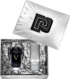 Paco Rabanne Invictus Victory Giftset -100 Ml Eau De Parfum Spray + 150 Ml Deodorant Spray - Cadeauset Voor Heren