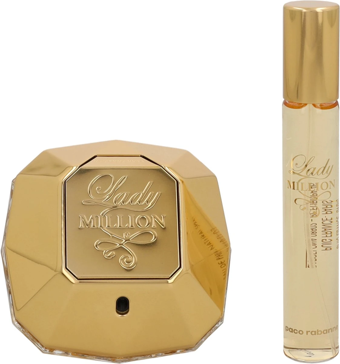 Paco Rabanne Lady Million Giftset 80 Ml Eau De Parfum Spray + 20 Ml Eau De Parfum Tasspray - Cadeauset Voor Dames - Damesparfum 2 Paco Rabanne Lady Million Giftset 80 Ml Eau De Parfum Spray + 20 Ml Eau De Parfum Tasspray - Cadeauset Voor Dames - Damesparfum - Afbeelding 2