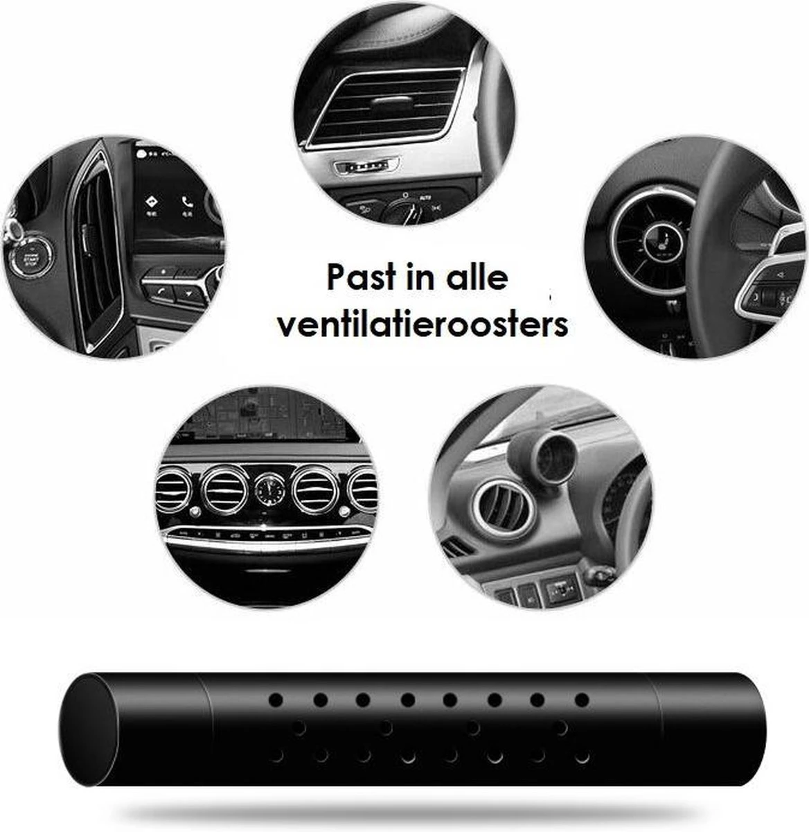 Autoparfum - Luchtverfrisser Auto - Inclusief 5 Geuren - Luxe Design - ZWART - Hervulbaar - Fris 6 Autoparfum - Luchtverfrisser Auto - Inclusief 5 Geuren - Luxe Design - ZWART - Hervulbaar - Fris - Afbeelding 6