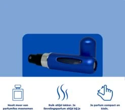 Cetins - Parfum Verstuiver Navulbaar - Mini Parfum Flesje - Reisflesje – Matt Blauw -Parfum Speciaal Winkel 1200x1058 7