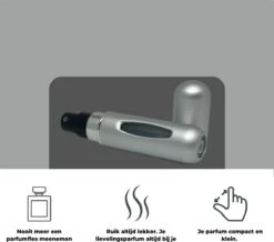 Cetins - Parfum Verstuiver Navulbaar - Mini Parfum Flesje - Reisflesje – Matt Grijs - -Parfum Speciaal Winkel 1200x1058 8