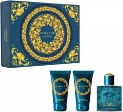 Versace Eros Pour Homme - Geschenkset - Eau De Toilette 50 Ml + Shower Gel 50ml + After Shave Balm 50ml