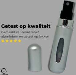Cetins - Parfum Verstuiver Navulbaar - Mini Parfum Flesje - Reisflesje – Matt Grijs - -Parfum Speciaal Winkel 1200x1175 2