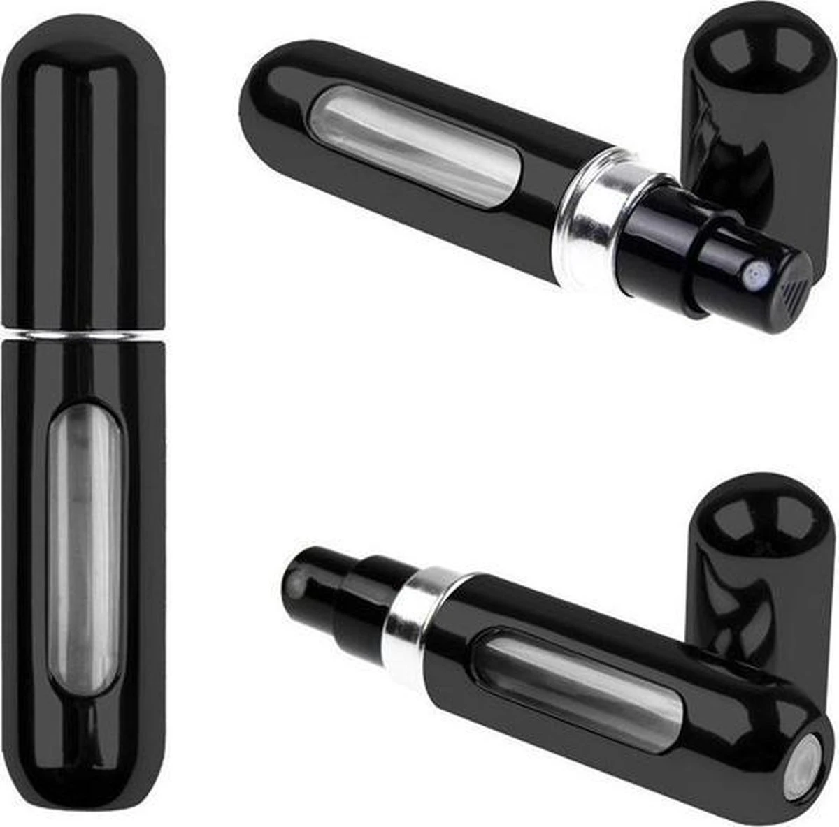 Mini Parfum Flesje | Lipstick Formaat Navulbare Parfum Verstuiver - Zwart 9 Mini Parfum Flesje | Lipstick Formaat Navulbare Parfum Verstuiver - Zwart - Afbeelding 9