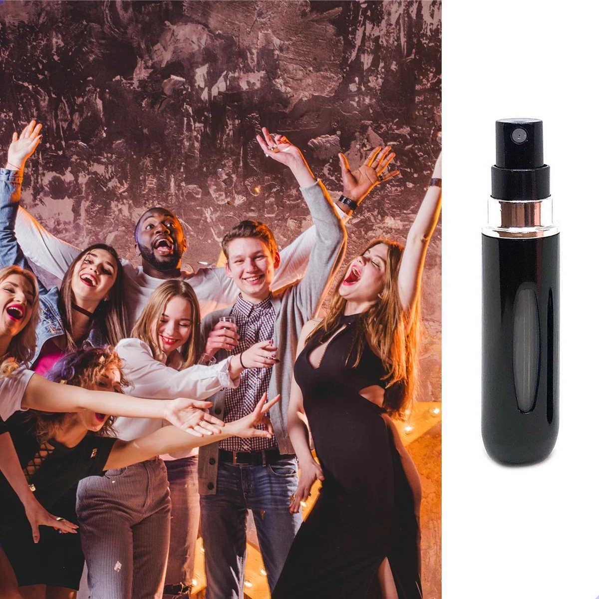 Mini Parfum Flesje | Lipstick Formaat Navulbare Parfum Verstuiver - Zwart 6 Mini Parfum Flesje | Lipstick Formaat Navulbare Parfum Verstuiver - Zwart - Afbeelding 6