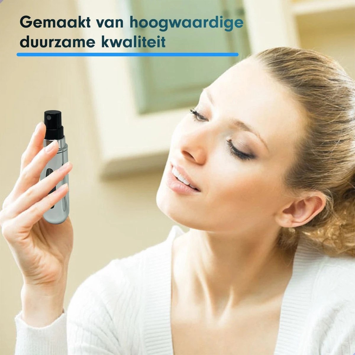 MaxedMore Navulbare Parfumverstuiver 5ml Zilver - 65 Keer Spraybare Parfum Verstuiver - Hervulbaar Tasverstuiver Voor Parfum - Meeneem Mini Geur Flesje Voor Op Reis - Lipstick Formaat Navulbaar Parfumflesje 5 MaxedMore Navulbare Parfumverstuiver 5ml Zilver - 65 Keer Spraybare Parfum Verstuiver - Hervulbaar Tasverstuiver Voor Parfum - Meeneem Mini Geur Flesje Voor Op Reis - Lipstick Formaat Navulbaar Parfumflesje - Afbeelding 5