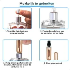 Merkloos Parfum Spray - Navulbare Parfum Verstuiver - Navulling Voor Parfum - Parfumverstuiver - Goudkleurig -Parfum Speciaal Winkel 1200x1200 600