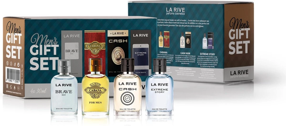 La Rive Men's Perfume Geschenkset - 4 X 30ml Eau De Toilette 2 La Rive Men's Perfume Geschenkset - 4 X 30ml Eau De Toilette - Afbeelding 2