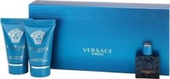 Versace - Eros Gift Of Mini 5 Ml, And Eros 25 Ml (After Shave Balm) Eros 25 Ml - Eau De Toilette - 5ML -Parfum Speciaal Winkel 1200x563