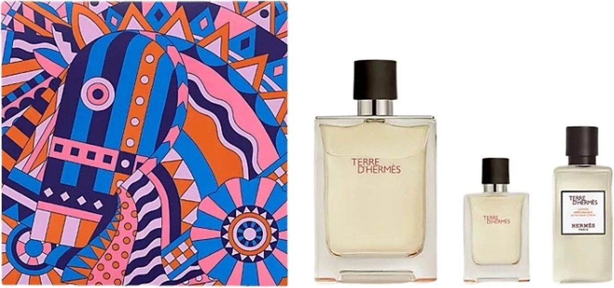 Hermes Terre D'Hermes Gift Set 100ml Eau De Toilette + 12,5 Ml Edt + 40ml After Shave Balm 1 Hermes Terre D'Hermes Gift Set 100ml Eau De Toilette + 12,5 Ml Edt + 40ml After Shave Balm