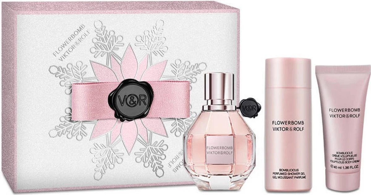 Viktor & Rolf Flowerbomb Giftset 30ML EDP +SG 50ml+BC 40ML 1 Viktor & Rolf Flowerbomb Giftset 30ML EDP +SG 50ml+BC 40ML