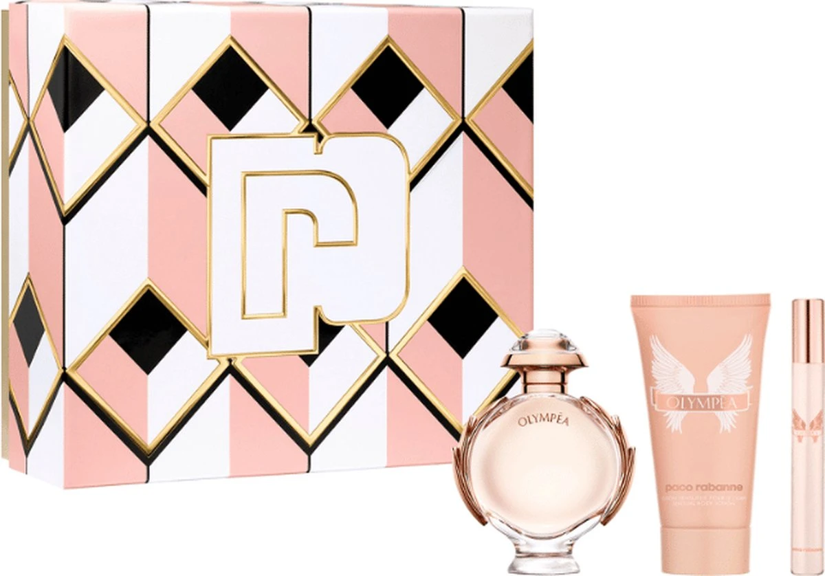 Paco Rabanne Olympéa Giftset - 50 Ml Eau De Parfum Spray + 10 Ml Eau De Parfum Spray + 75 Ml Bodylotion - Cadeauset Voor Dames 1 Paco Rabanne Olympéa Giftset - 50 Ml Eau De Parfum Spray + 10 Ml Eau De Parfum Spray + 75 Ml Bodylotion - Cadeauset Voor Dames