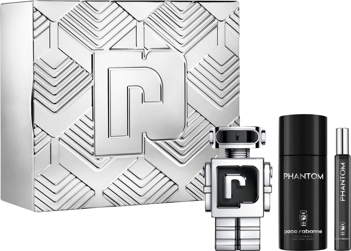 Paco Rabanne Phantom Edt 100ml + Deo 150ml + EDT Mini 10ml 1 Paco Rabanne Phantom Edt 100ml + Deo 150ml + EDT Mini 10ml
