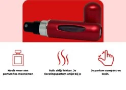 Cetins - Parfum Verstuiver Navulbaar - Mini Parfum Flesje - Reisflesje – Matt Rood -Parfum Speciaal Winkel 1200x865 1