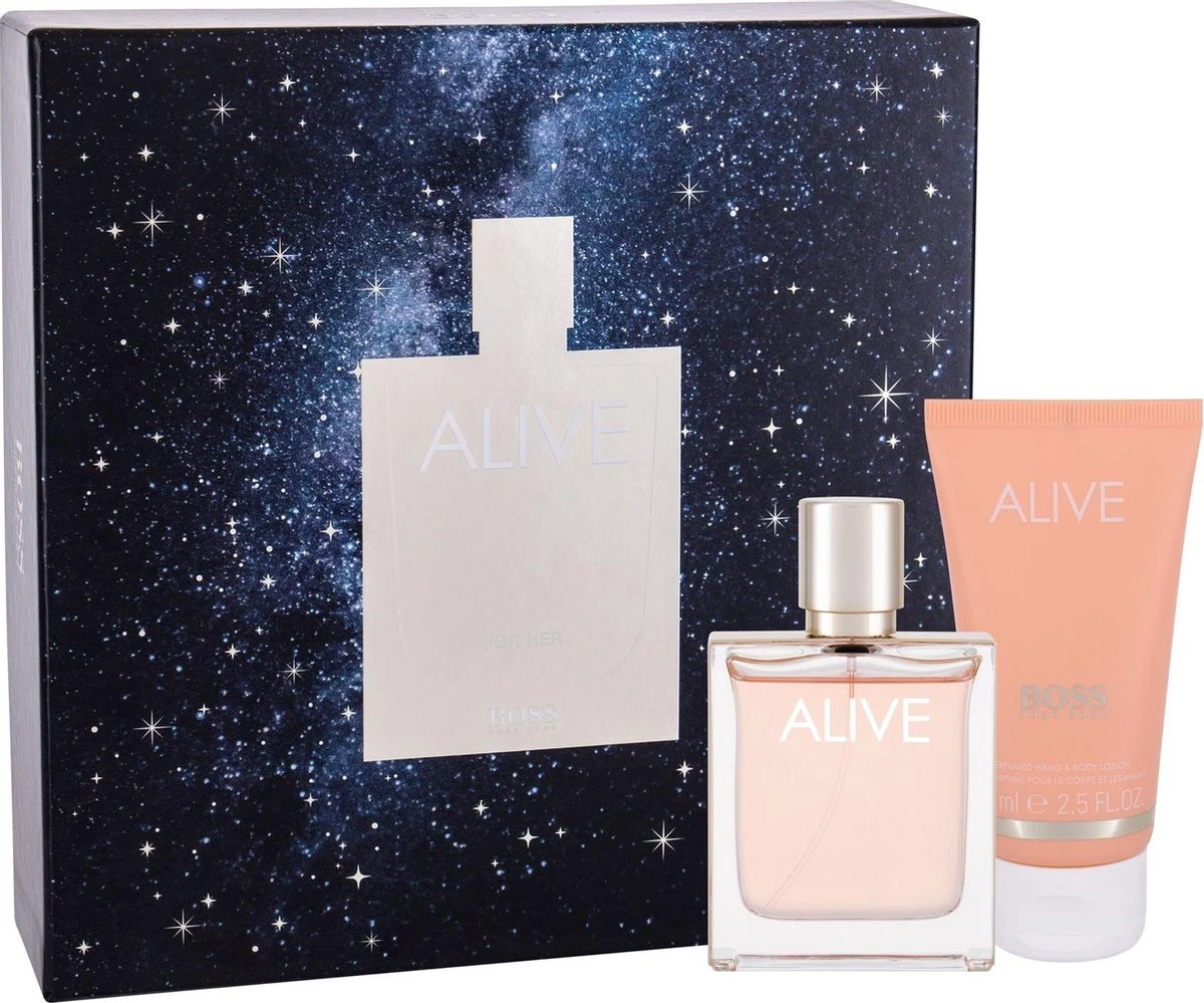 Hugo Boss Alive Geschenkset - 50ml Eau De Parfum + 75ml Bodylotion 1 Hugo Boss Alive Geschenkset - 50ml Eau De Parfum + 75ml Bodylotion