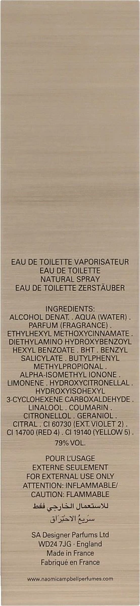 Naomi Campbell Eau De Toilette Spray 50ml Vrouwen 10 Naomi Campbell Eau De Toilette Spray 50ml Vrouwen - Afbeelding 10