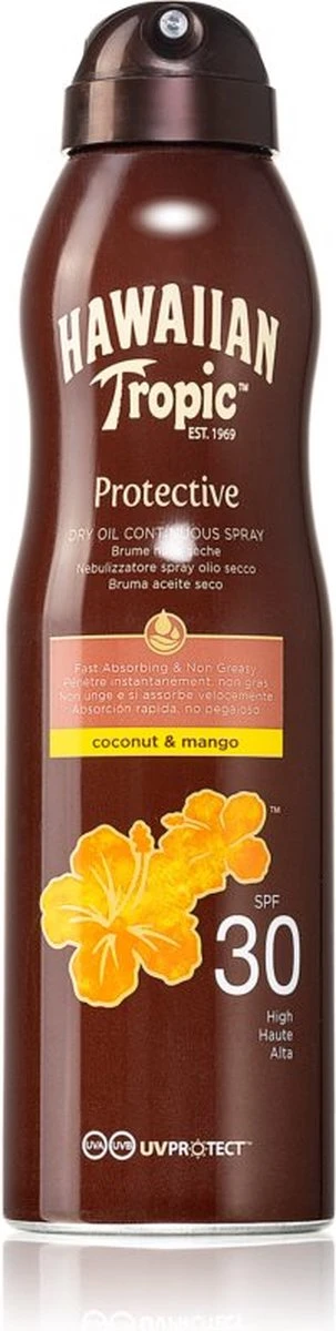 Zonnebrand Spray Hawaiian Tropic SPF 30 Kokosnoot Mango (180 Ml) 2 Zonnebrand Spray Hawaiian Tropic SPF 30 Kokosnoot Mango (180 Ml) - Afbeelding 2