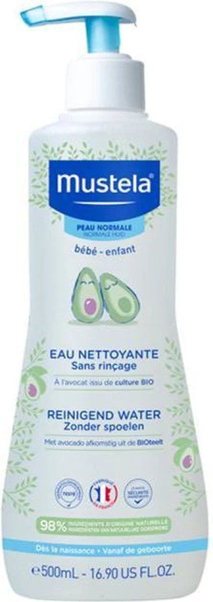 Mustela - Normal Skin No Rinse Cleansing Water 500Ml 5 Mustela - Normal Skin No Rinse Cleansing Water 500Ml - Afbeelding 5