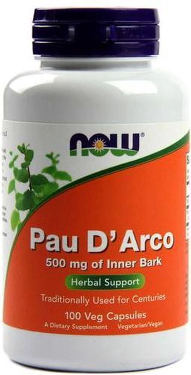 Now Pau D'arco 500 Mg 100 Caps 2 Now Pau D'arco 500 Mg 100 Caps - Afbeelding 2
