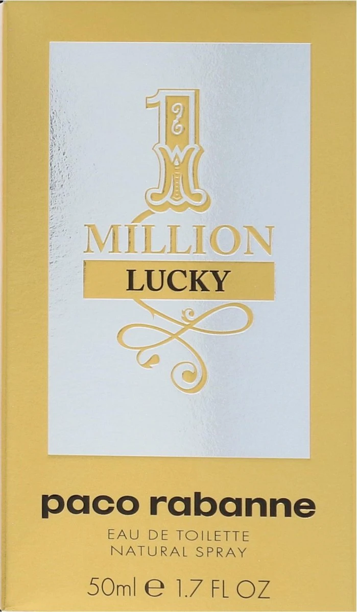 Paco Rabanne 1 Million Lucky 50 Ml - Eau De Toilette - Herenparfum 2 Paco Rabanne 1 Million Lucky 50 Ml - Eau De Toilette - Herenparfum - Afbeelding 2