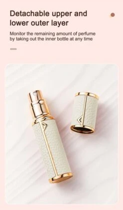 Hervulbare Parfumverstuiver-5ml-Mini Parfumverstuiver-Kleine Spuitfles Voor Parfum-Lege Parfumflesje Voor Op Reis Glasspray Draagbaar Parfumpakket Met Lederen Hoes - Mandarijn Groen -Parfum Speciaal Winkel 707x1200 3