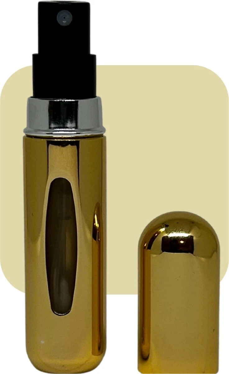Cetins - Parfum Verstuiver Navulbaar - Mini Parfum Flesje - Reisflesje – Goud 1 Cetins - Parfum Verstuiver Navulbaar - Mini Parfum Flesje - Reisflesje – Goud