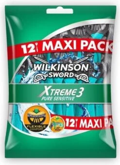 Wilkinson Sword - Xtreme3 Pure Sensitive ( 12 Ks ) - Jednorázový Holicí Strojek Pro Muže