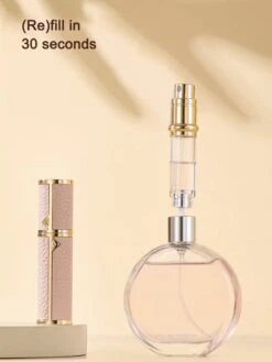 Hervulbare Parfumverstuiver-5ml-Mini Parfumverstuiver-Kleine Spuitfles Voor Parfum-Lege Parfumflesje Voor Op Reis Glasspray Draagbaar Parfumpakket Met Lederen Hoes - Mandarijn Groen -Parfum Speciaal Winkel 900x1200 12