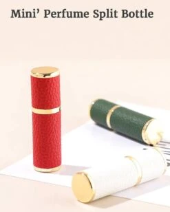 Hervulbare Parfumverstuiver-5ml-Mini Parfumverstuiver-Kleine Spuitfles Voor Parfum-Lege Parfumflesje Voor Op Reis Glasspray Draagbaar Parfumpakket Met Lederen Hoes - Mandarijn Groen -Parfum Speciaal Winkel 963x1200 3