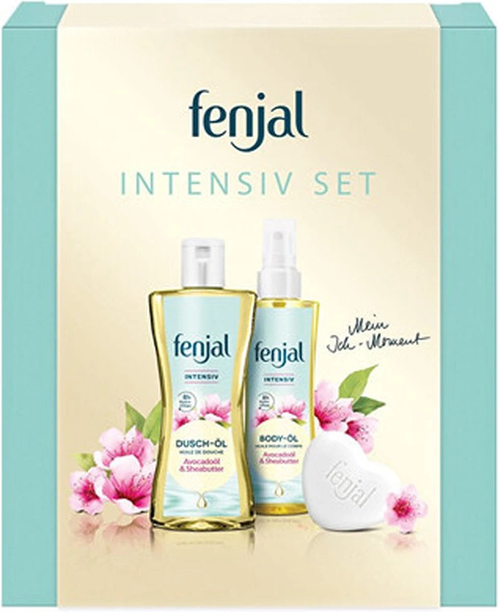 Fenjal Intensiv Giftset - Intense Doucheolie 225 Ml + Intense Lichaamsolie Spray 145 Ml + Cream Soap 90 G - Verzorgingsgiftset 1 Fenjal Intensiv Giftset - Intense Doucheolie 225 Ml + Intense Lichaamsolie Spray 145 Ml + Cream Soap 90 G - Verzorgingsgiftset
